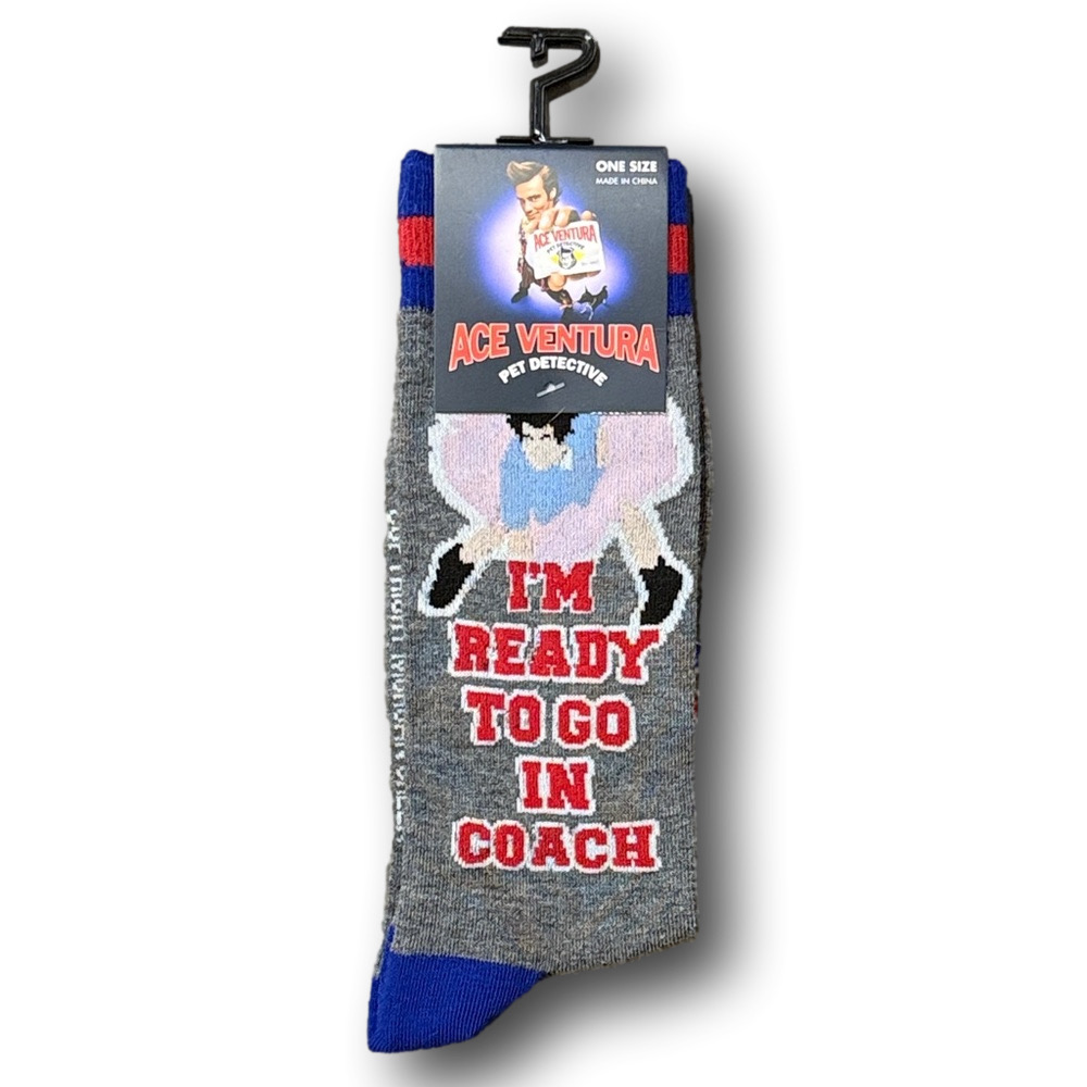 3/$20 Ace Ventura Pet Detective Funny Novelty Crew Socks - NWT